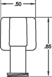 Female luer lock tubing connector .110 I.D. Material: PVC. Model 1083