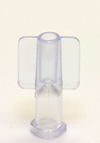 Female luer lock tubing connector .110 I.D. Material: PVC. Model 1083