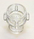 Female vented cap, clear. Material: Polycarbonate. Model 1114