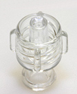 Universal Male/Female non-vented cap, clear. Material: Polycarbonate. Model 1138