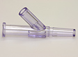Y adapter, .110 I.D., clear. Material: Polycarbonate. Model 1160