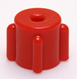 Male vented cap, red. Material: Polyethylene. Model 1251