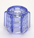 Swivel nut connector, blue tint. For use with part number 1160/1176. Material: Polycarbonate. Model 1655-01