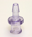 Female luer connector with barb O.D. .190, clear. Material: Polycarbonate. Model 1720-00